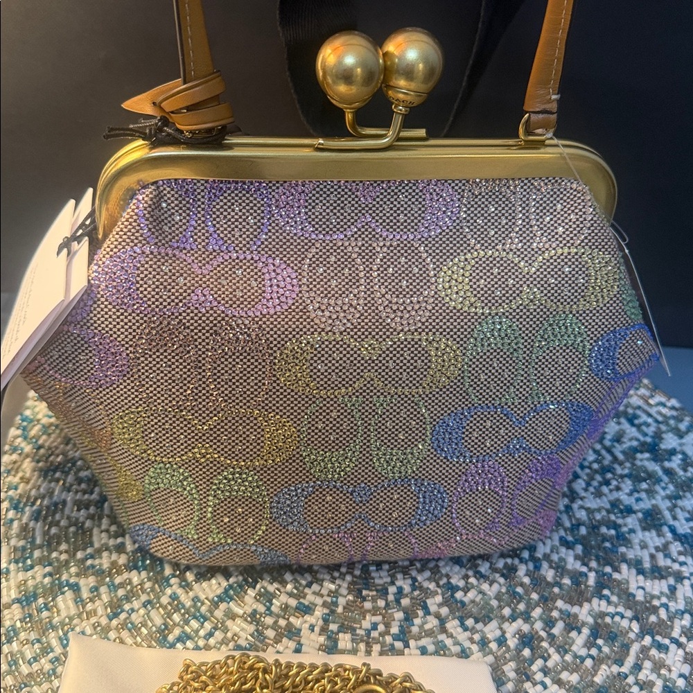 Coach Candy Crystal Signature Frame Kisslock 16 - Picture 7 of 11